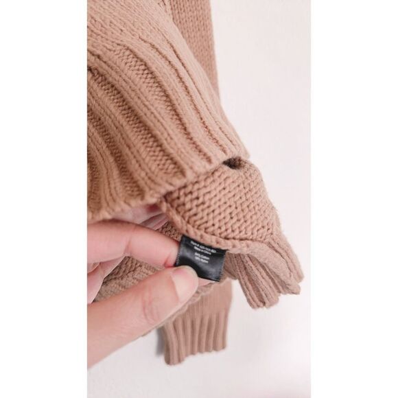 JENNI KAYNE Chase Button Pullover Camel L - Picture 7 of 9